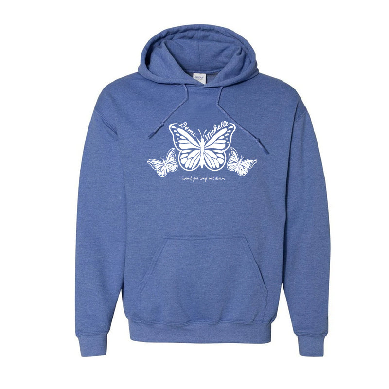 Demi Michelle Butterfly Hoodie - Heather Sport Royal